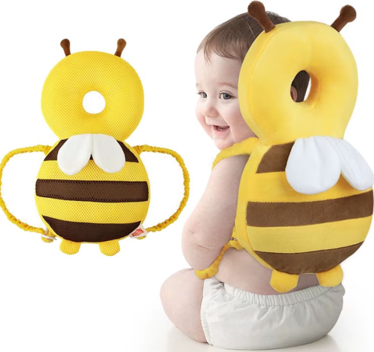 Защитный детский рюкзакчок для малыша Baby Head Protect Anti-Fall Bee Headrest Pillow