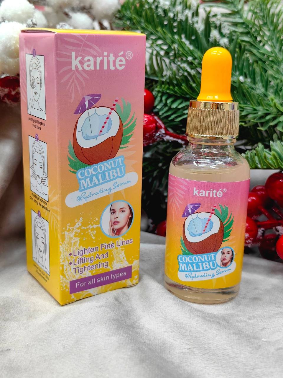 Сыворотка для лица с маслом Ши Karite Coconut Malibu 30 мл