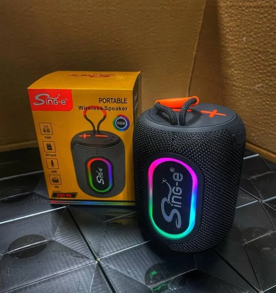 Портативная Bluetooth-колонка Sing-e ZQS P6 с RGB-подсветкой