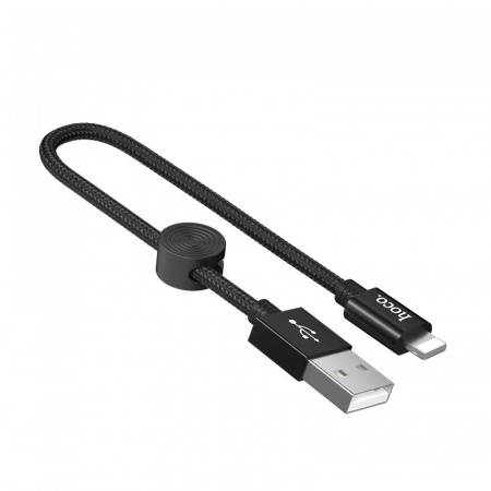 Кабель Hoco X35, lightning, 0.25 м, черный