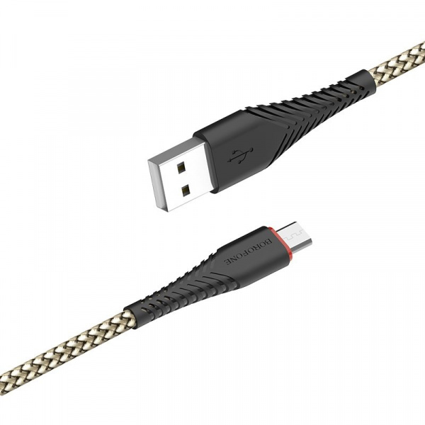 Кабель Borofone BX10 SmartSync USB - micro USB, 1 м черный