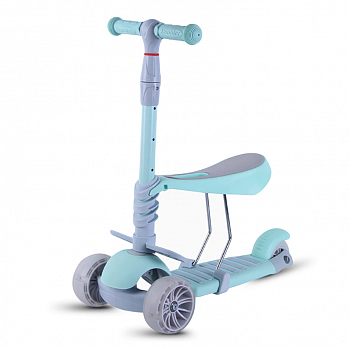 Самокат детский Scooter 3в1 голубой