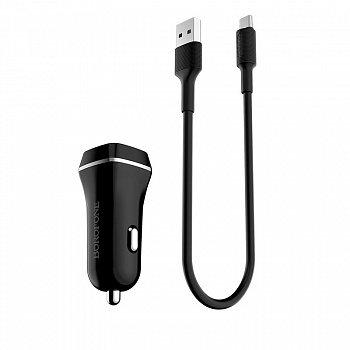Автомобильное зарядное устройство Borofone BZ2, USB Type-C, черный