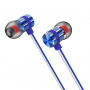 Проводные наушники BOROFONE BM48 Acoustic, Jack 3.5mm, 1.2 м, синий, контроллер с микрофоном
