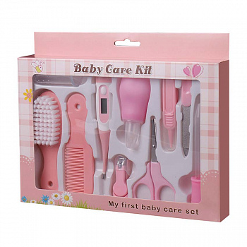 Набор для ухода за ребёнком Baby Care Kit 10 предметов розовый