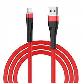 Кабель Borofone BU4, USB - USB Type-C, 1.2 м, красный