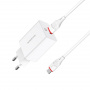 Комплект зарядки Micro USB Borofone BA21A QC3.0, 1 USB, Quick charge 3.0, 3А