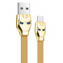 Кабель Hoco U14 Steel man, USB - USB Type-C, 1.2 м, золотой