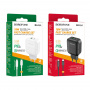 Зарядное устройство BOROFONE BA46A Premium, 3A, белый, два порта: USB/Type-C, кабель Type-C-Lightning