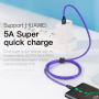 Кабель Baseus CATZH-B05 QC 3.0, USB - USB Type-C, 2 м, quick charge 3.0, фиолетовый