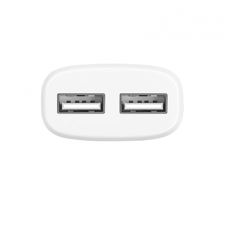 Сетевое зарядное устройство Hoco C12, 2 USB, 2.4А, белый