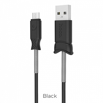 Кабель Hoco X24 Pisces USB - micro USB, 1 м черный
