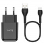 Зарядное устройство HOCO N2 Vigour single, 2A, черный, кабель micro USB