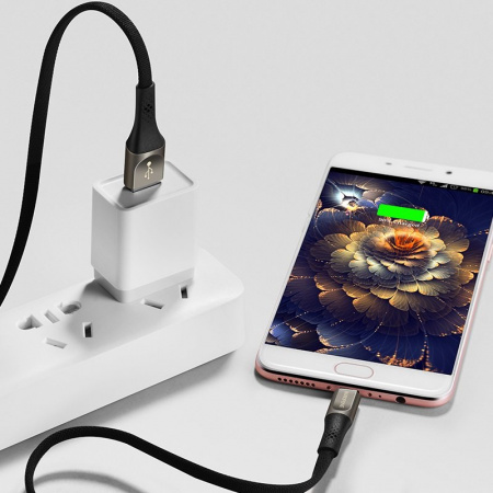 Кабель Borofone BU7 Superior USB - micro USB, 1.2 м черный