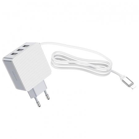 Зарядное устройство BOROFONE BA42A Joyful Lightning, 3.1A, белый