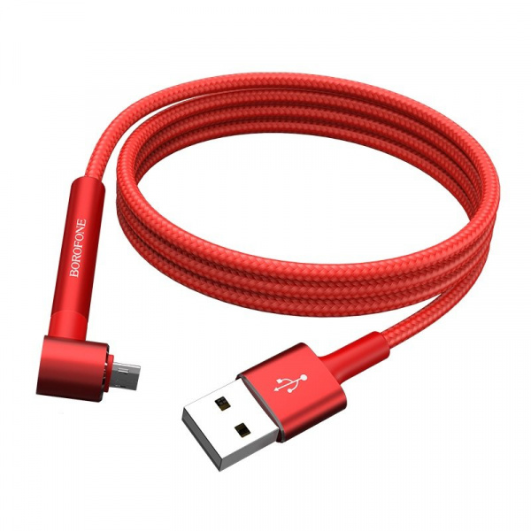 Кабель Borofone BU6 Bracket USB - micro USB, 1.2 м красный