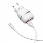 Комплект зарядки Type-C BA24A, 2 USB, 2.1А, белый