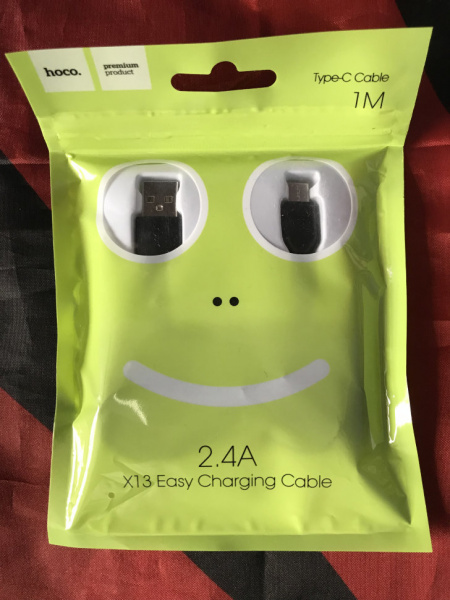 Кабель Hoco X13 Easy, USB - USB Type-c, 1 м, черный