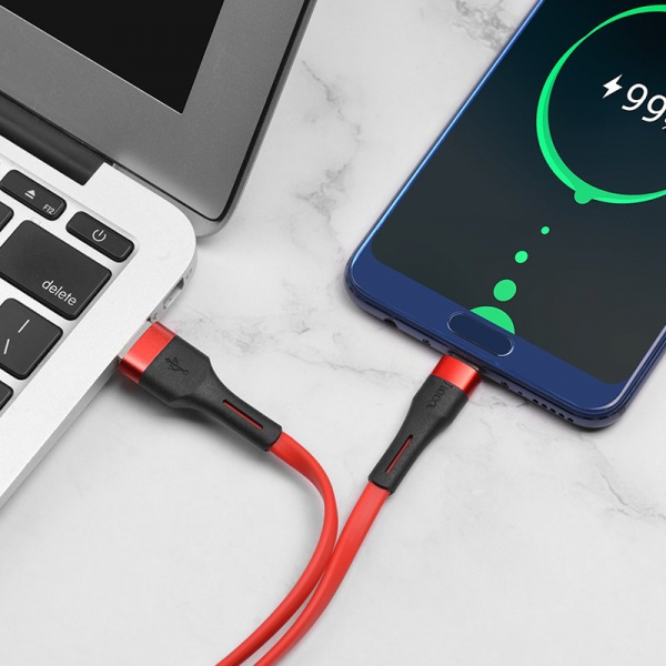 Кабель Hoco X34 Surpass, USB - USB Type-C, 1 м, красный
