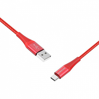Кабель Borofone BX29 Endurant, USB - USB Type-C, 1 м, красный