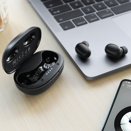 Беспроводные наушники HOCO ES35 Breezy, Bluetooth, 500 мАч, Черный, сенсорная функция, вызов Siri