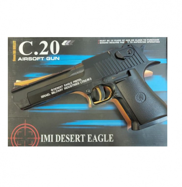 Металлический пистолет для страйкбола Air Soft Gun C20 Desert Eagle