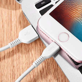 Кабель Hoco X20, lightning, 3 м, белый