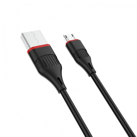 Кабель Borofone BX17 USB - micro USB, 1 м черный