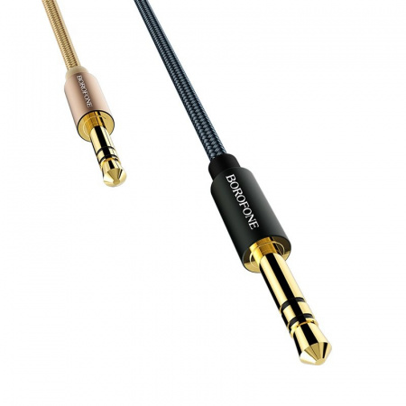 Кабель Borofone BL3 Audiolink, 3.5 AUX mini jack 3.5 mm, золотой