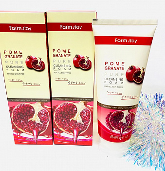 Пенка для умывания лица очищающая Farm Stay Pome Granate