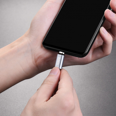 Кабель Hoco U40A USB - micro USB, 1 м серый