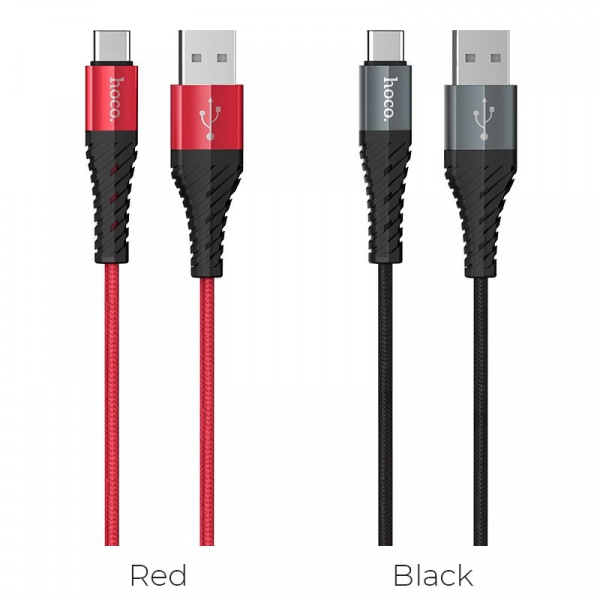 Кабель Hoco X38, USB - USB Type-C, 1 м, черный