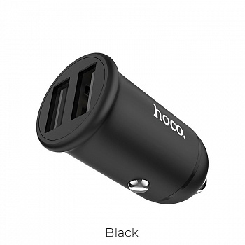 Автомобильное зарядное устройство Hoco Z30, черный