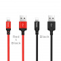 Кабель Hoco X14, lightning, 2 м, черный