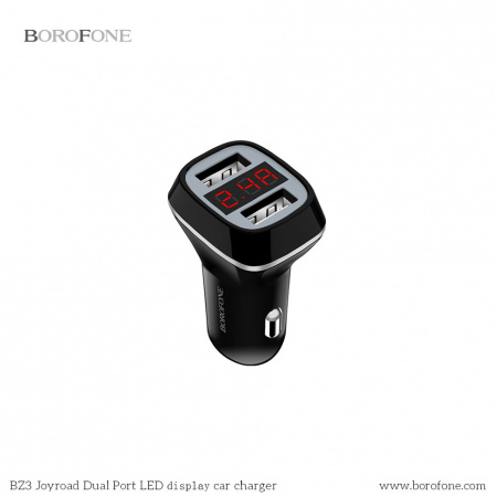 Автомобильное зарядное устройство Borofone BZ3 JoyRoad, 2.4A, черный
