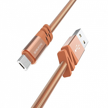 Кабель Borofone BX6 JoyCord USB - micro USB, 1 м розовый