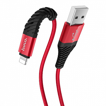 Кабель Hoco X38, lightning, 1 м, красный