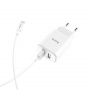 Комплект зарядки Micro USB Hoco C62А, 2 USB, 2.1А