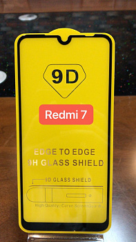 Защитное стекло Full Glue для Xiaomi Redmi 7, черный