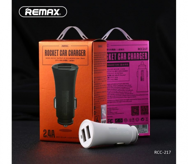 Автомобильное зарядное устройство Remax Rocket RCC217, черный