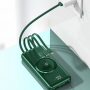 Внешний аккумулятор Wireless Fast Charging с 4 кабелями и цифровым дисплеем
