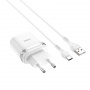 Зарядное устройство HOCO C12Q Smart, 3A, черный, 18W, кабель Type-C,QC3.0 / QC2.0