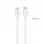 Кабель Hoco X23 Skilled, USB - USB Type-C, 1 м, белый