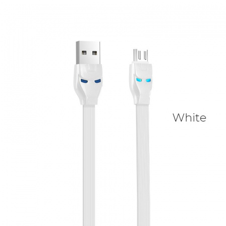 Кабель Hoco U14 Steel USB - micro USB, 1.2 м белый