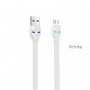 Кабель Hoco U14 Steel USB - micro USB, 1.2 м белый