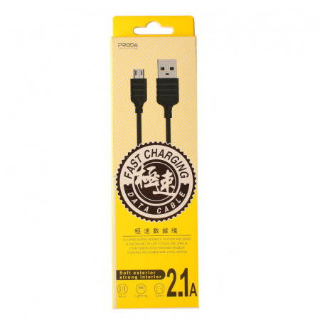 Кабель Proda PD-B15m USB - micro USB, черный
