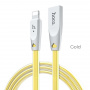 Кабель Hoco U9 Zinc Alloy, lightning, 1.2 м, золотой