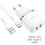 Зарядное устройство HOCO N4 Aspiring Type-C, 2.4A, белый