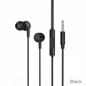 Проводные наушники BOROFONE BM49 Player, Jack 3.5mm, 1.2 м, Черный, контроллер с микрофоном