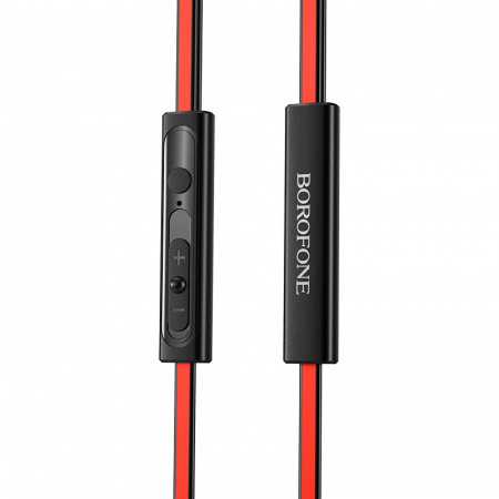 Проводные наушники BOROFONE BM48 Acoustic, Jack 3.5mm, 1.2 м, Черный, контроллер с микрофоном